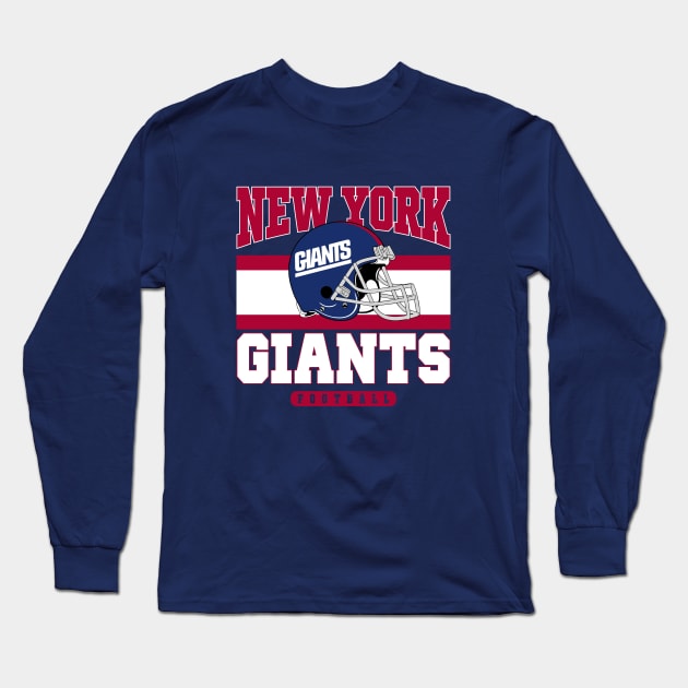 New York Giants Football Long Sleeve T-Shirt by ManulaCo